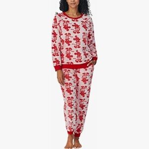 Disney Mickey Mouse Women’s 2 Piece Plush Lounge Set Size L